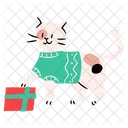 Cat Gift Box Giving 아이콘
