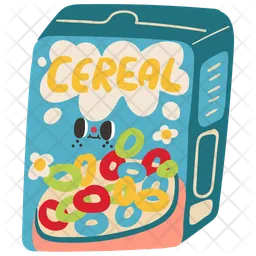 Cute cereal box character  Icon