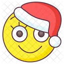 Cute Santa Emoji Cute Expression Emotag Icon