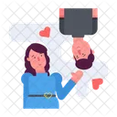 Cute Couple Young Couple Couple Love Icon