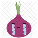 Red Onion Vegetable Character Icon