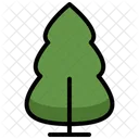 Cute dark green tree  Icon