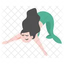 Cute Diving Mermaid  Icon