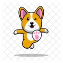 Cute Dog Kicking Icon