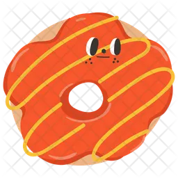 Cute donut character  Icon