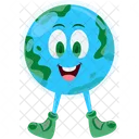 Earth Globe Cute Icon