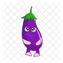 Cute eggplant  Icon