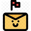 Cute email flag  Icon