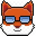 Fox Glasses Face Icon