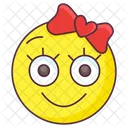 Cute Girl Emoji Cute Expression Emotag Icon