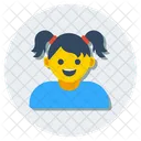 Cute Girl Avatar Kid Icon