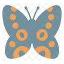 Cute Green and Orange Butterfly  Front  Icon