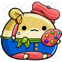 Cute Hamster Artist  Icon