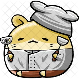 Cute Hamster Chef  Icon