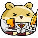 Cute Hamster Doctor  Icon