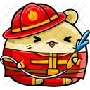 Cute Hamster Firefighter  Icon