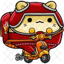 Cute Hamster Food Courier  Icon