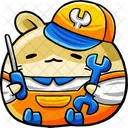 Cute Hamster Mechanic  Icon