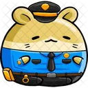 Cute Hamster Police Icon