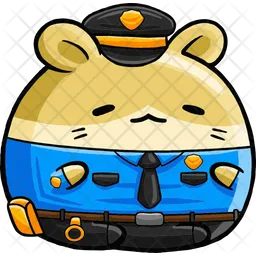 Cute Hamster Police  Icon