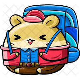 Cute Hamster Traveller  Icon
