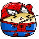 Cute Hamster Wear Super Hero Super Hero Icon