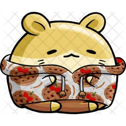 Cute Hamster Wear Winter Outfit  Icon