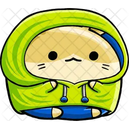 Cute Hamster Wear Winter Outfit  Icon