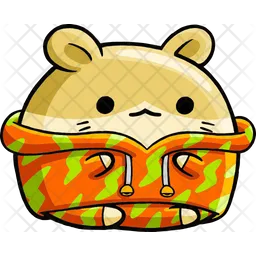 Cute Hamster Wear Winter Outfit  Icon