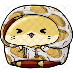 Cute Hamster Wear Winter Outfit  Icon