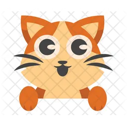 Cute Hanging Orange Cat  Icon
