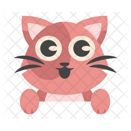 Pink cat icon - Free pink animal icons