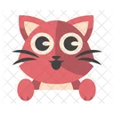 Cute Hanging Pink Cat  Icon