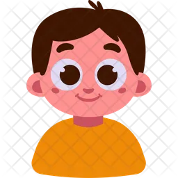 Cute Kid Character Calm  Icon