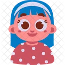 Cute Kid Character Cheerful Icon
