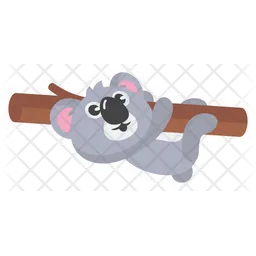 Cute Koala Hanging Wood  Icon