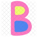 Cute letter B flat illustration  Icon
