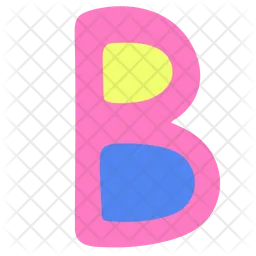 Cute letter B flat illustration  Icon