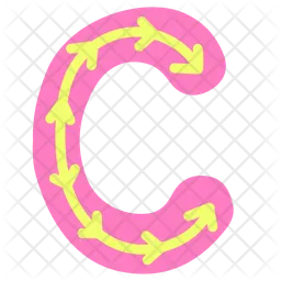 Cute letter c flat illustration  Icon