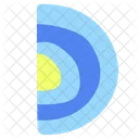Cute letter D flat illustration  Icon