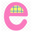 Cute letter e flat illustration  Icon