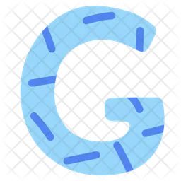 Cute letter G flat illustration  Icon