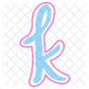 Cute letter k flat illustration  Icon