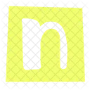 Cute letter n flat illustration  Icon
