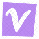 Cute letter v flat illustration  Icon