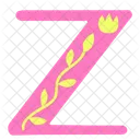 Cute letter Z flat illustration  Icon
