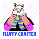 Cute Llama Fluffy Crafter Pet Icon