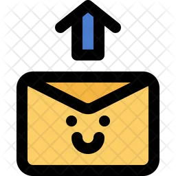 Cute mail upload  Icon