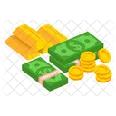 Cute Money and Gold  Icon
