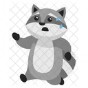 Cute Nervous Raccoon  Icon